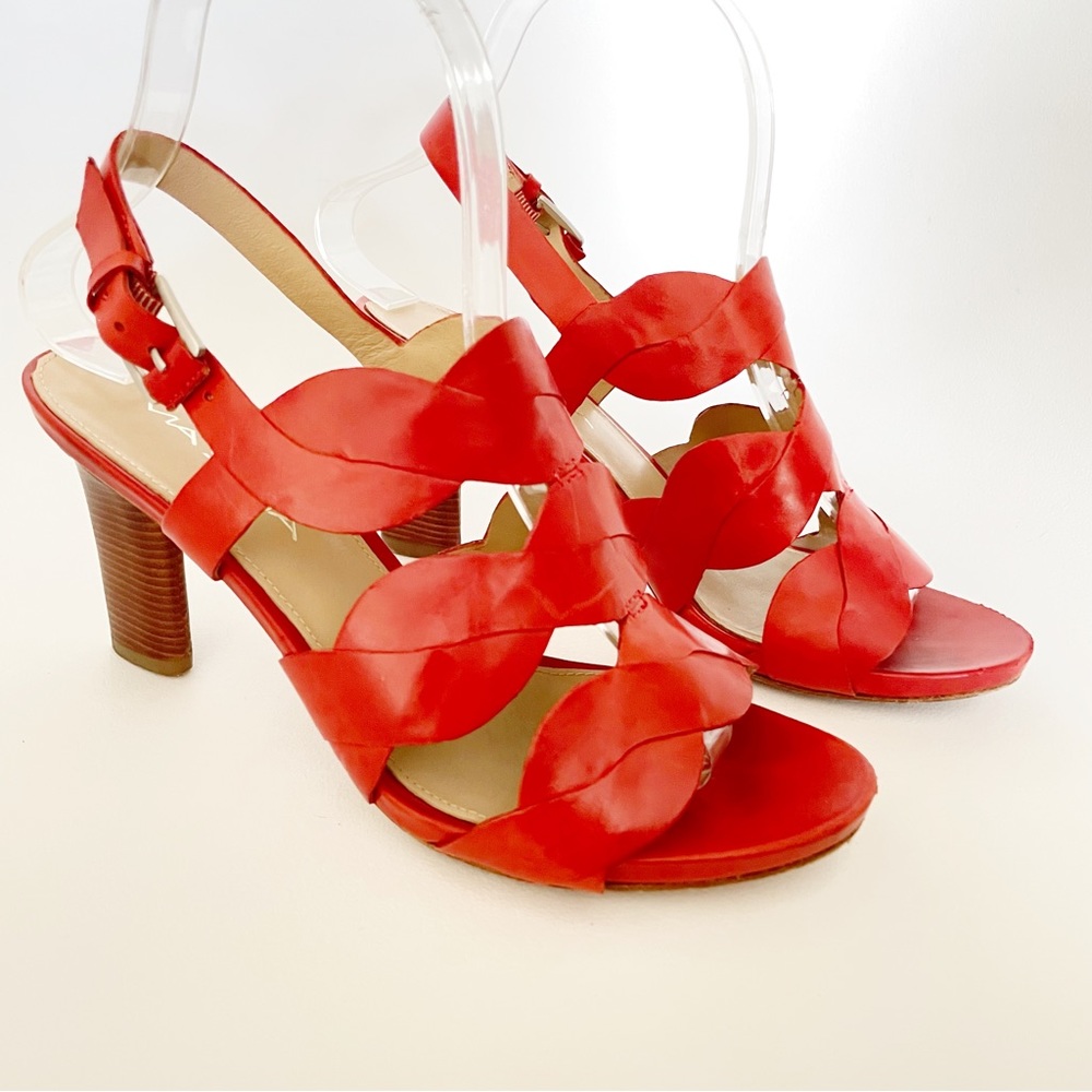Via Spiga Red Leather Sandals